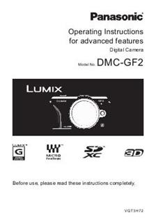 Panasonic Lumix GF2 manual. Camera Instructions.